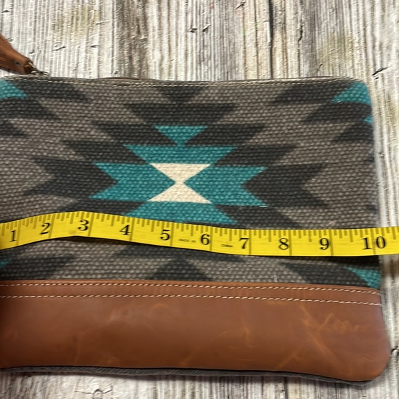 Myra Bag Wristlet Canvas and Leather - Picture 2 of 6
